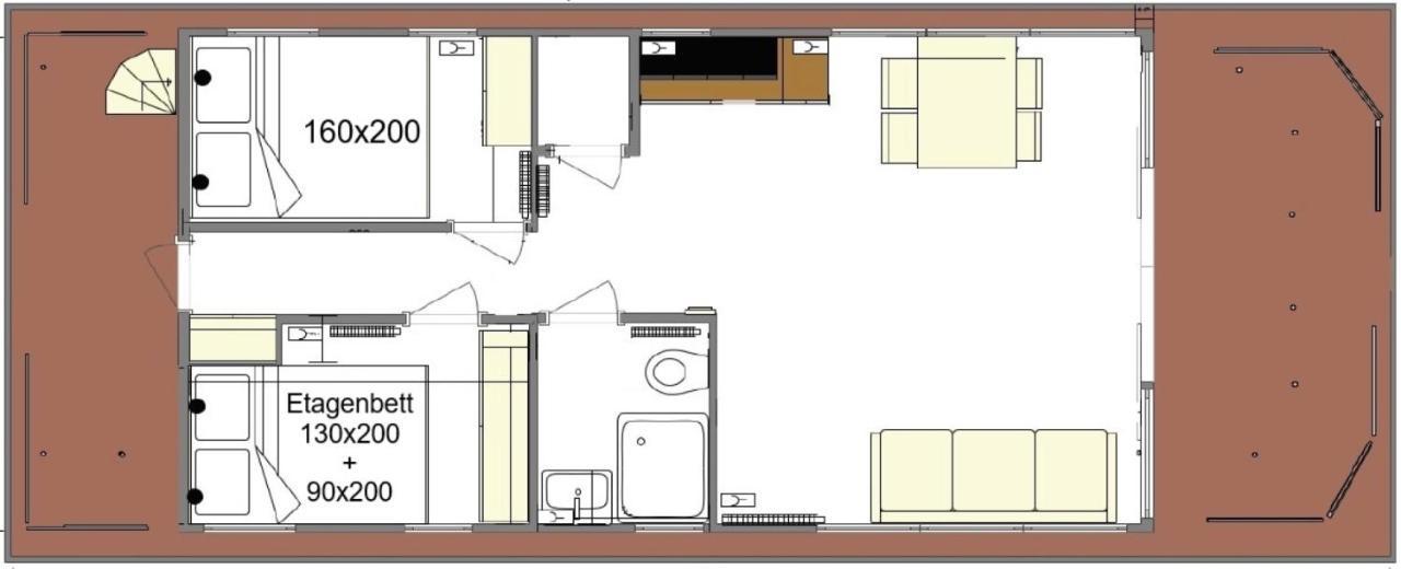Hausboot Fjord Nordstern Mit Dachterrasse In Schleswig 호텔 외부 사진